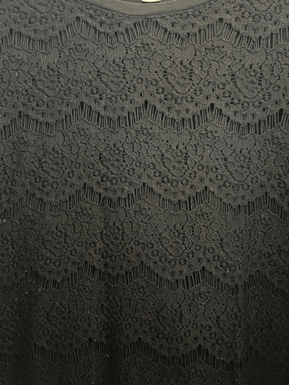 J. Crew Black Lace Front Long Sleeve Top - Picture 3 of 4